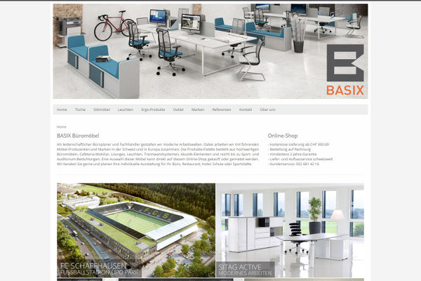Basix Büromöbel Webseite
