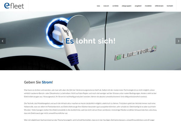 e-fleet Webseite